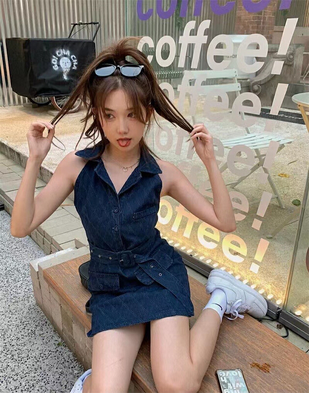 [rm.hh] Spice Girl single breasted lady dress (with belt) 2175\pcz