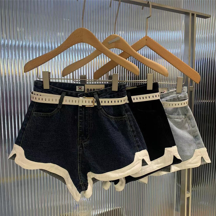 [o not 1] patchwork Vintage denim shorts (with belt) w842\lsw