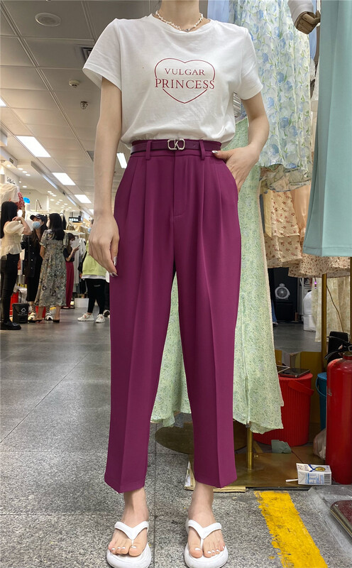 New in early summer! [e-wo] simple and versatile slim pants (with belt) 2272\lsw