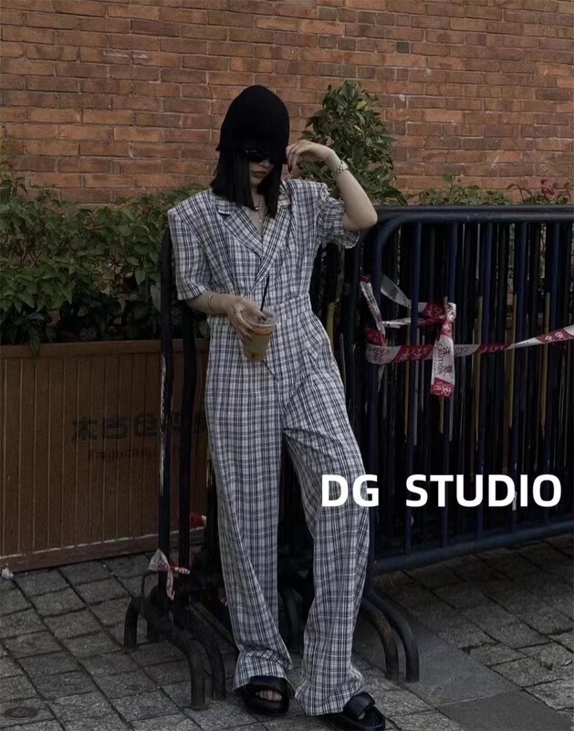 [Yan Zhen] Plaid loose fit Jumpsuit 61121\pcz