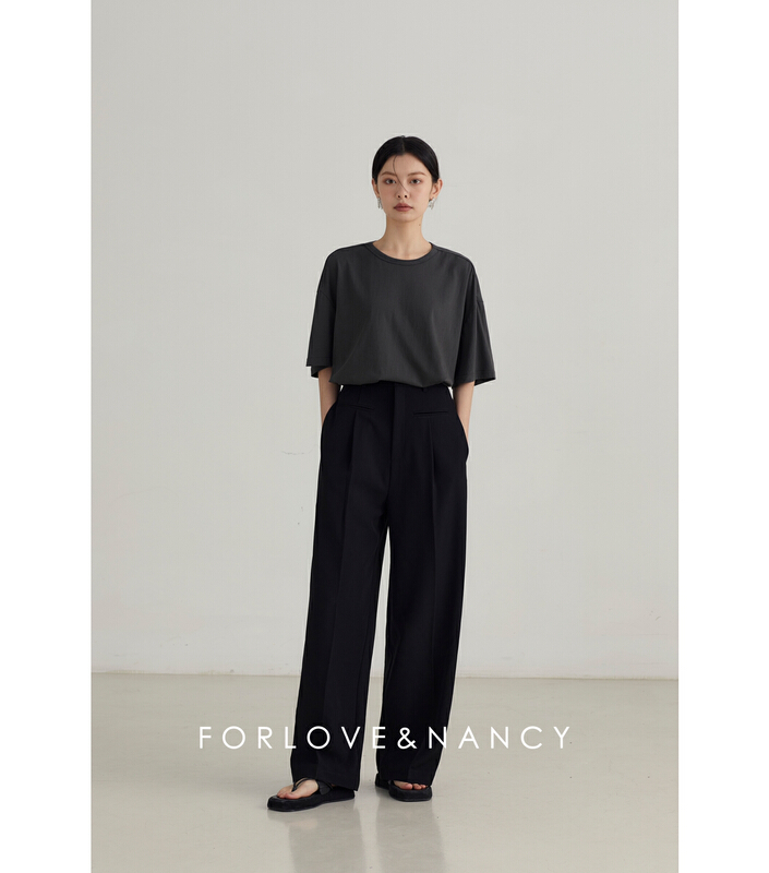 New year in early spring! [FN] fashion simple and versatile round neck Pullover short sleeve T-shirt na2ts4156\cqw