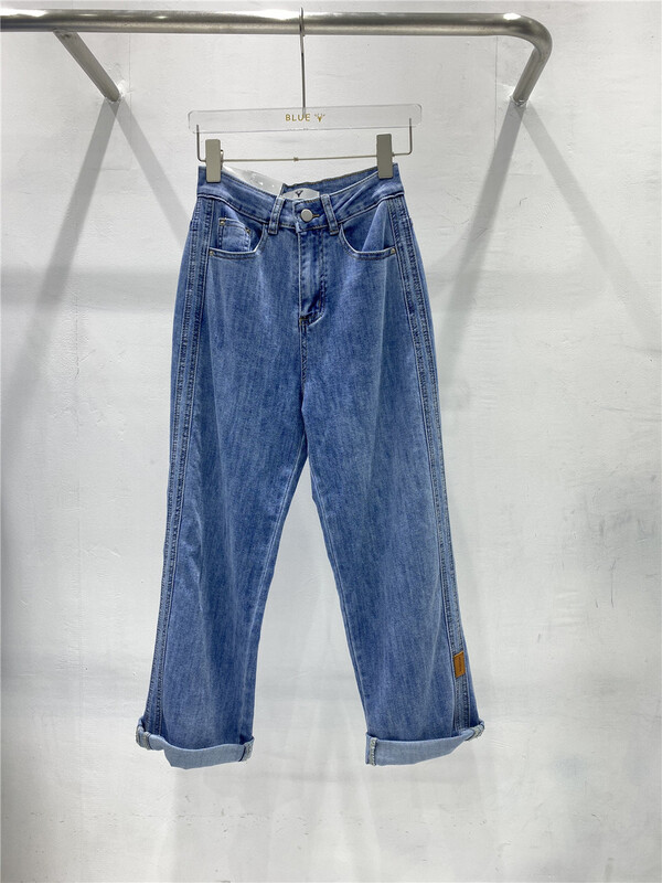 New year in early spring! [blue] casual pants leg label loose jeans 373\hjy