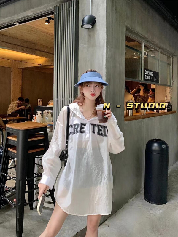 【N】 Letter breasted long sleeve sunscreen shirt 10011\\wtt