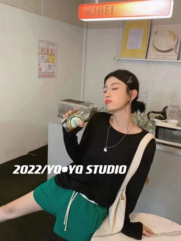 [yyq] solid color Korean comfortable sunscreen shirt 1063\l