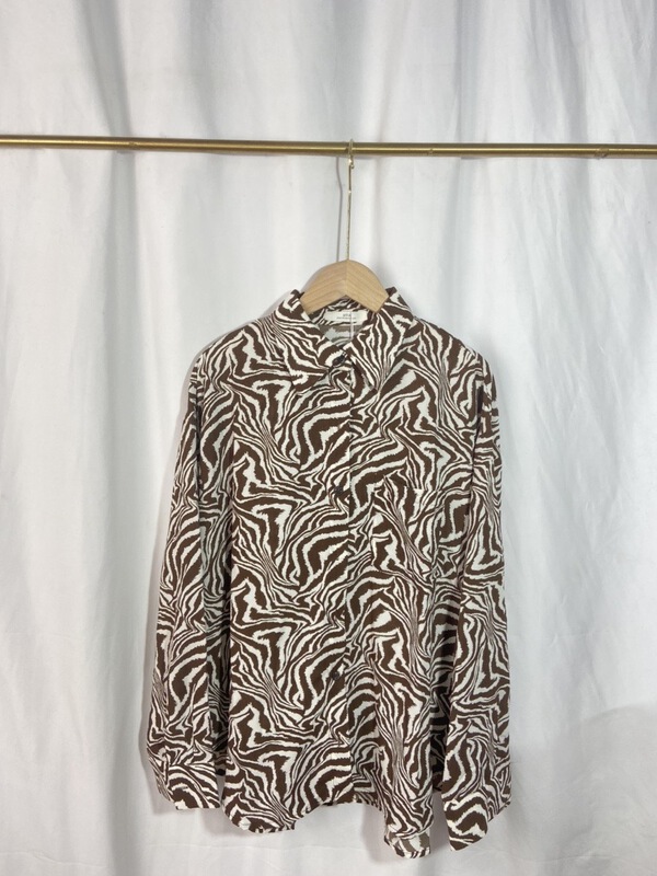 [Yi show store] Zebra Print loose shirt 1476\cl