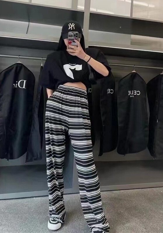 [fox] striped Korean versatile casual pants a202\wtt