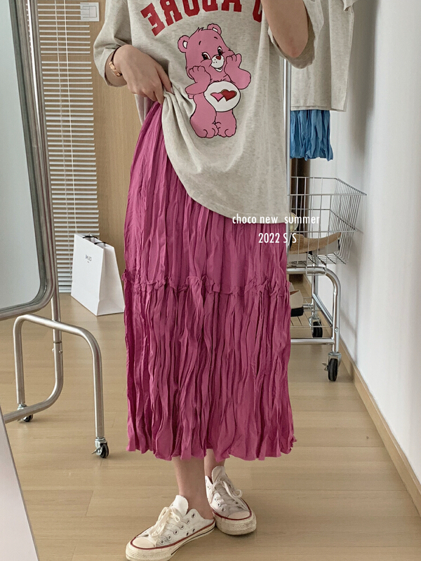 New year in early spring! [choco] versatile candy pleated skirt 8183\hbx