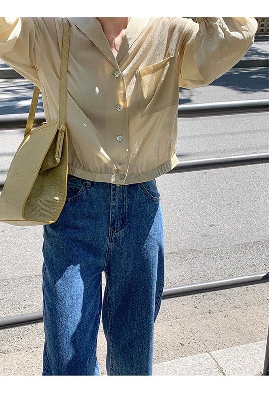 [next station] fashionable and simple leisure sunscreen shirt 22263\zjy