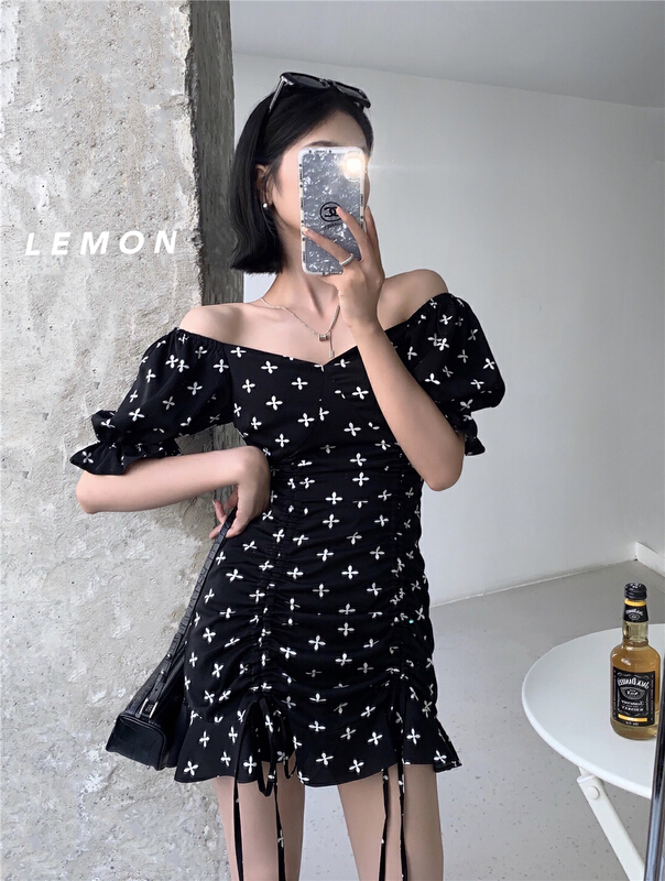 [lemon green tea] Korean drawstring Pullover dress 2221\hjy