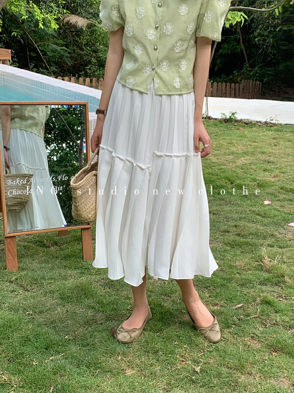 [ing] temperament versatile irregular design elastic waist skirt ing-7780\hbx