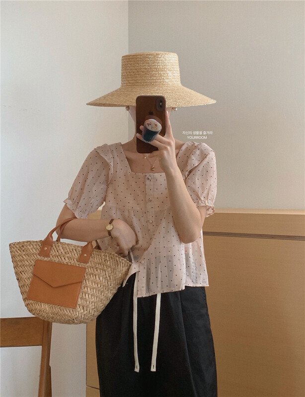 [your room] fashion trend wave point fresh shirt 8271-1\zxx
