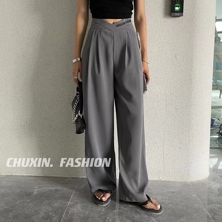 [c.x original heart] design sense careful machine hollowed out waist exposed net red casual pants k837\wtt