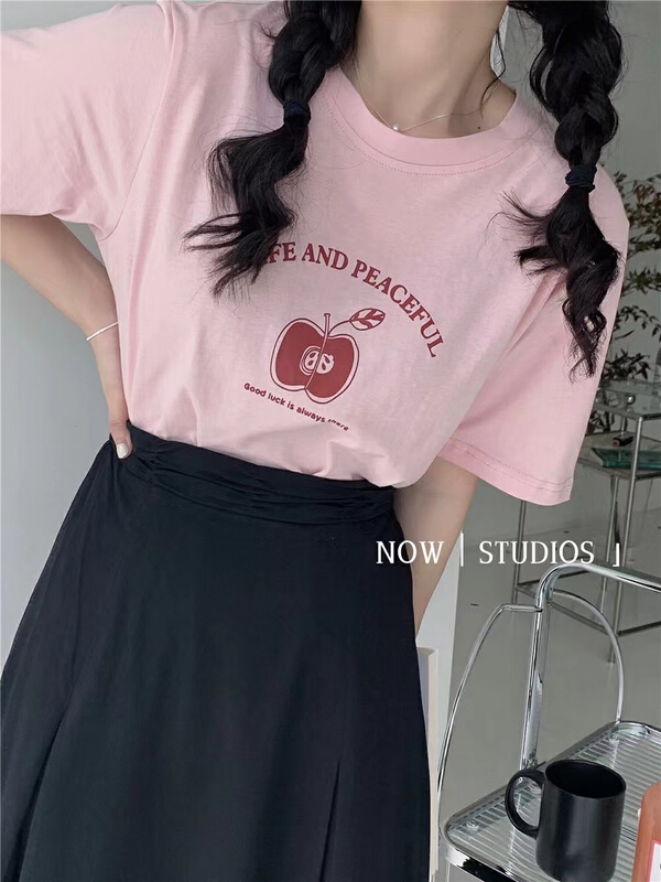 [ta+] Korean casual printed short sleeve T-shirt 2027\xyy
