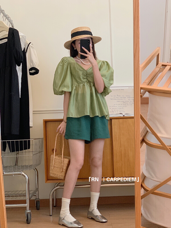 [R n] Korean loose and versatile shirt 81158\ll
