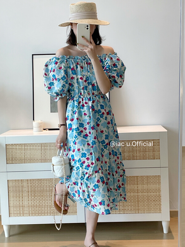 [IAC studio] Korean floral one shoulder dress 8990\lsw