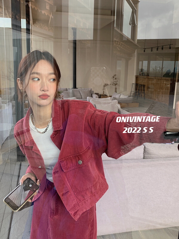 A new year in early spring! [onivinage oni] Korean fashion single breasted slim short coat oz222l4690\zxl