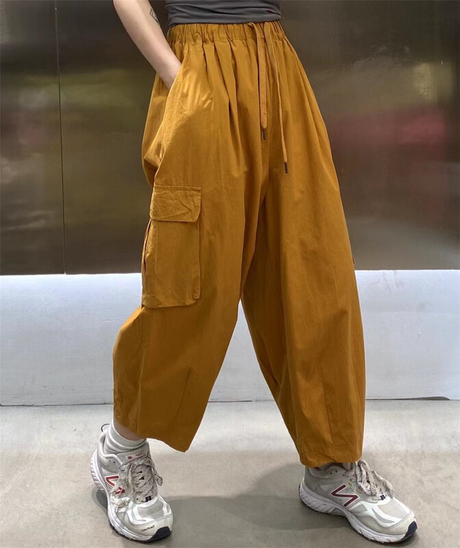 [we family] elastic waist comfortable Korean casual pants 2356\l