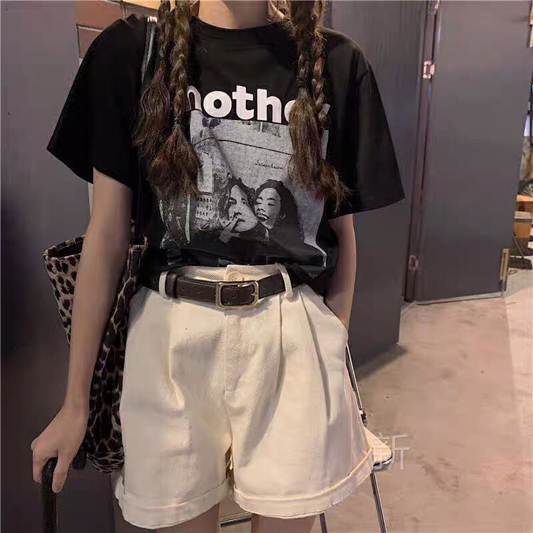 [ZY] simple and versatile fashion character short sleeve T-shirt 302\ll