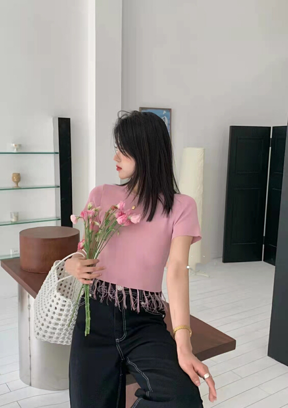 [Qiqi clothes house] woolen design pure color sweater 6631\xyy