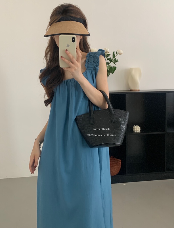 [jin.c] square collar temperament small fresh dress h3106\xyy