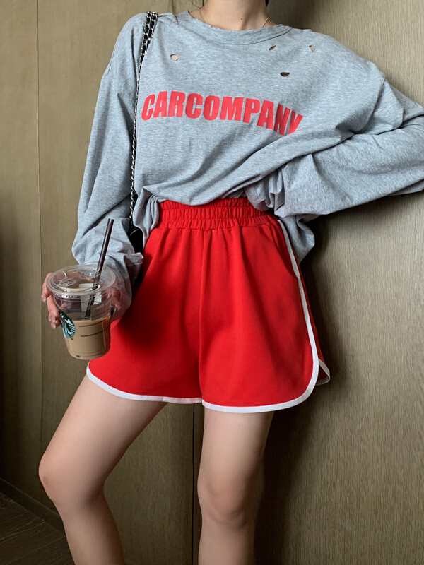 [11An] simple contrast casual shorts a6698\cqw