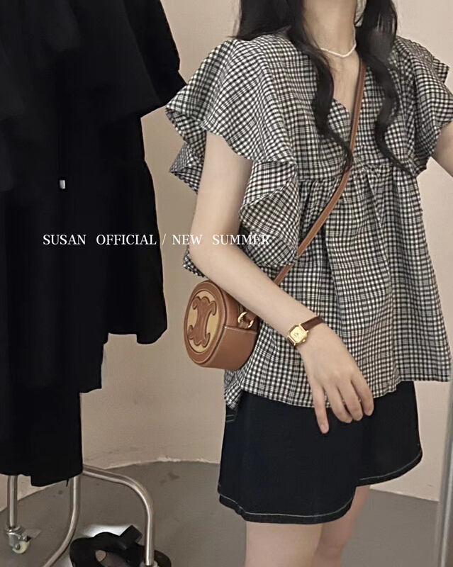 [Susan] lattice fashion age reducing shirt 18880\lsw