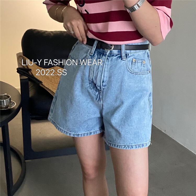 [liu.y] slim, comfortable and versatile denim shorts (only pants) 0735\l
