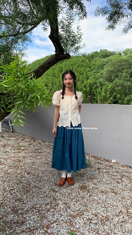 [from Anna] Korean retro jacquard shirt 2159\lsw