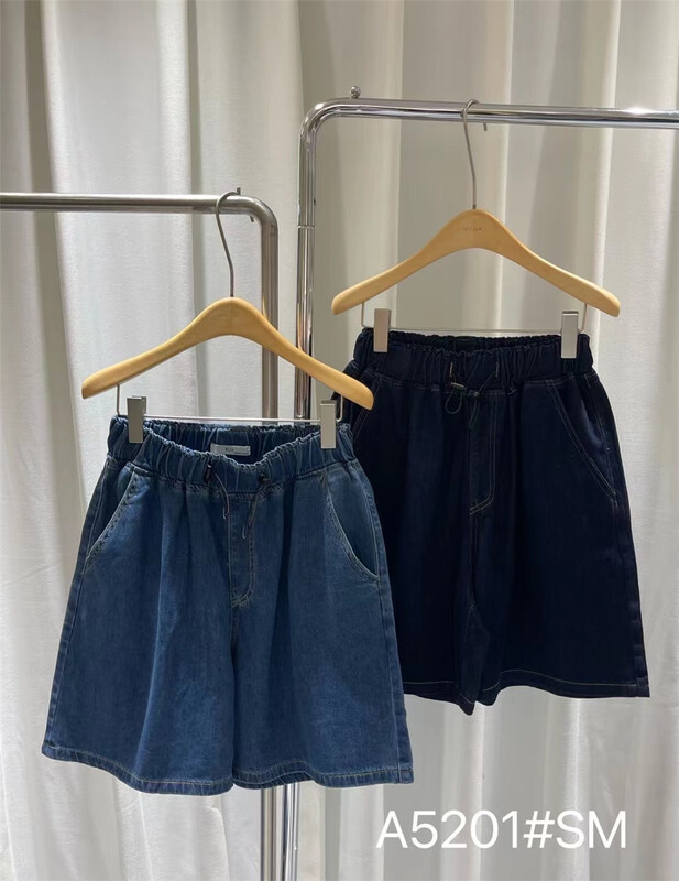 [Mujia] elastic high waist comfortable denim shorts a5201\l