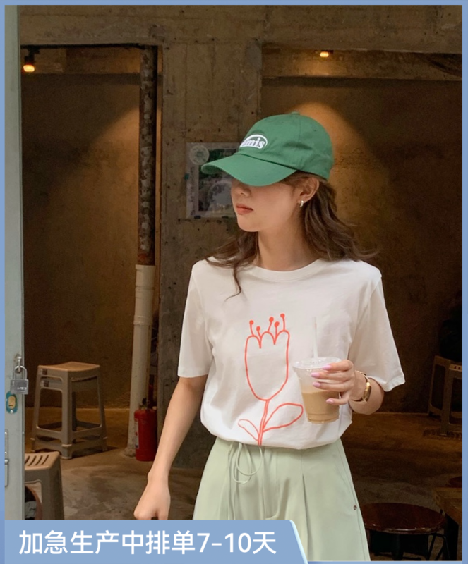Six colors! [simnice] Korean fresh flower round neck short sleeve T-shirt 2553 \zxx