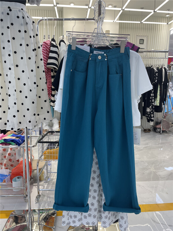[HS customized in Korea] high waist casual straight jeans 782\hjy