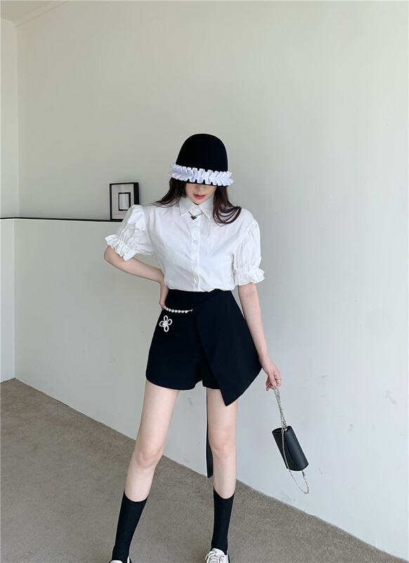 [rich people] fashionable and personalized slim casual shorts (with three-dimensional detachable flowers) 0909\pcz