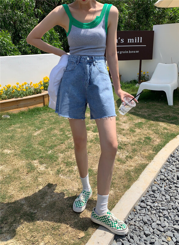 [M8 denim] niche slim fashion denim shorts 8205\lsl