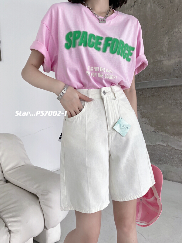 [star] cloud cotton soft casual loose denim shorts quintuple ps7002-1