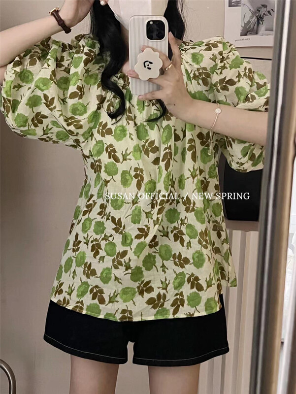 [Susan] flower one shoulder Korean shirt 19200\lsw