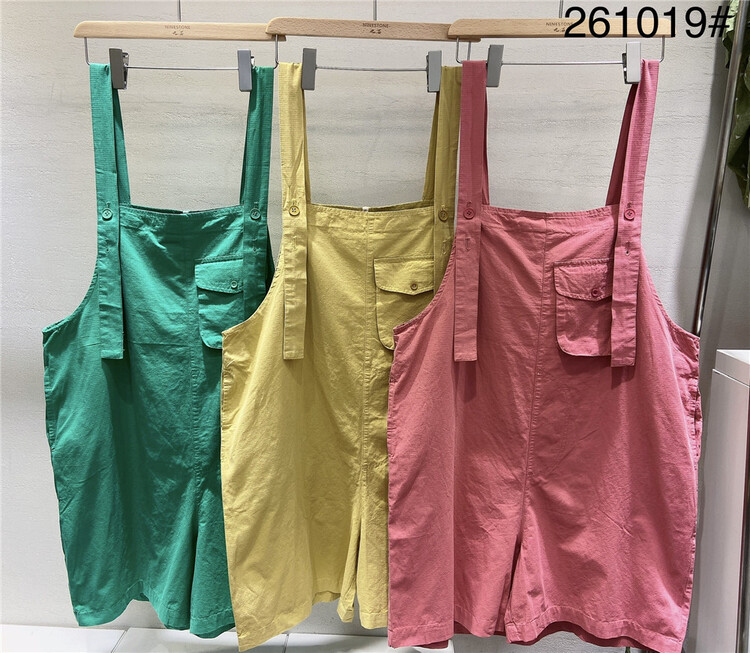 [ninestone nine stones] pure color fresh, simple and comfortable strap pants 261019\l