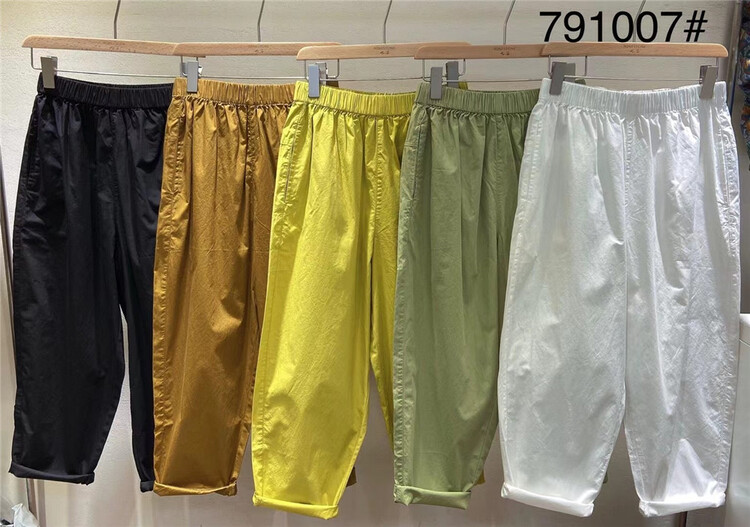 [ninestone nine stones] versatile elastic waist comfortable casual pants 791007\l