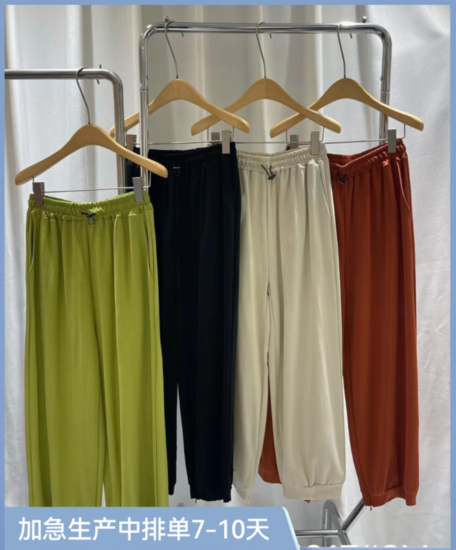 [Mujia] elastic waist drawcord comfortable casual pants 65617\l