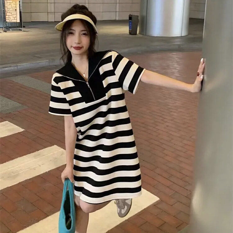 [miss Xixi] letter stripe fashion dress 1529\l