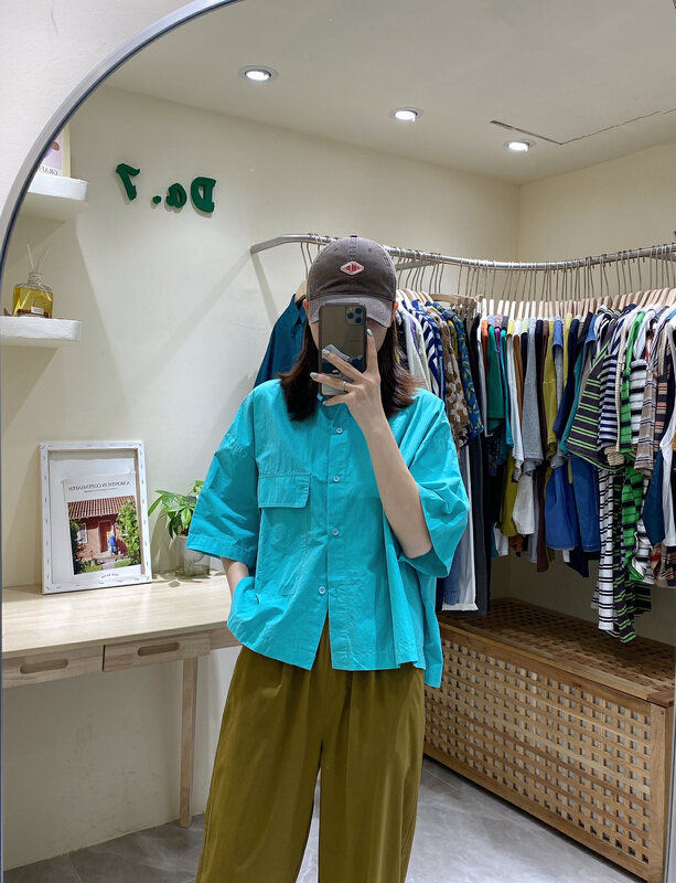 [da.7] pocket design versatile shirt 2621\lsl