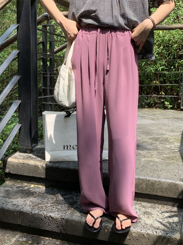 【 Sicily 】 thin fabric draping breathable fairy pants 9177\xj