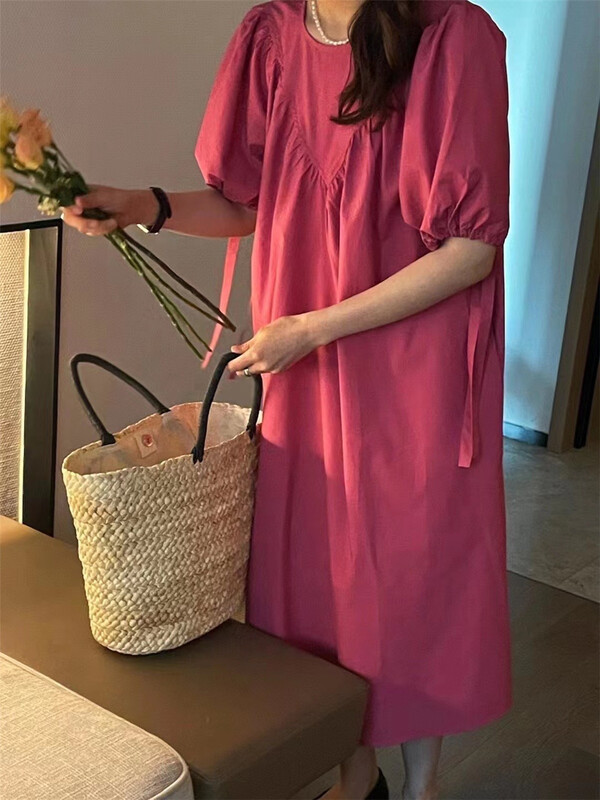 [h-xl] slim round neck lady dress 3639\ll