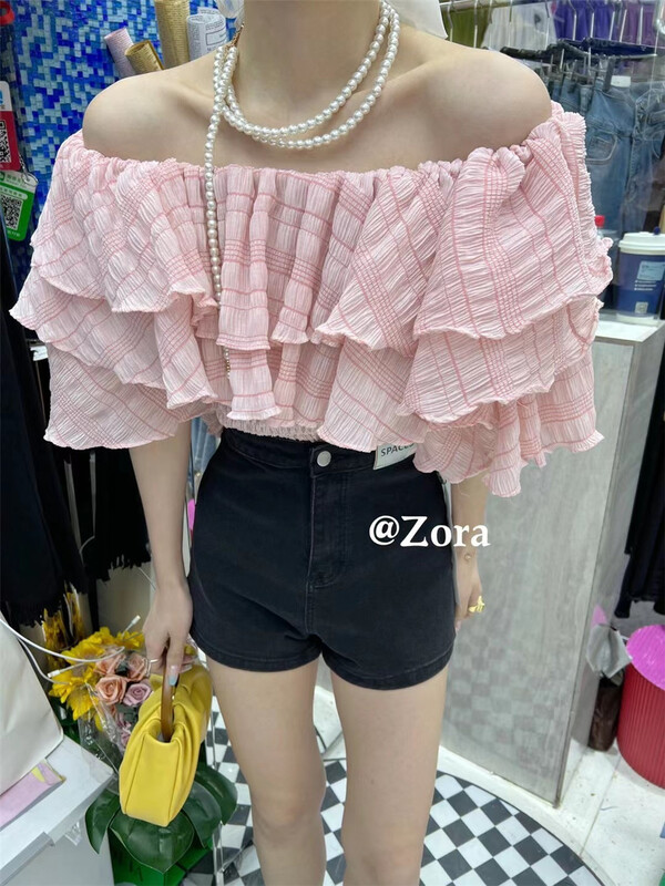 [Zola] off shoulder Korean youth shirt 3212\lsw