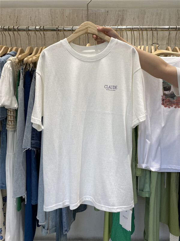 [Boran Boran] Korean personalized printed loose short sleeve T-shirt 7093\lsw
