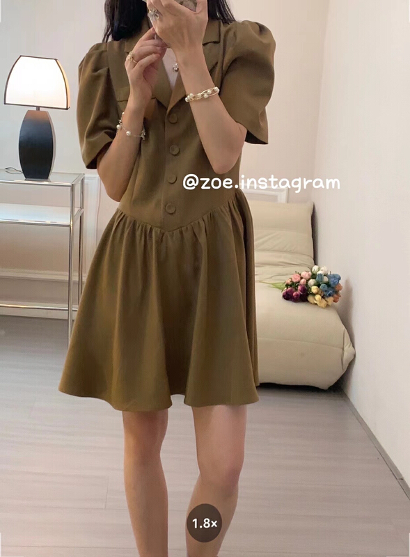 [Zoe Zoe] Korean pleated lady dress c1018\zjy