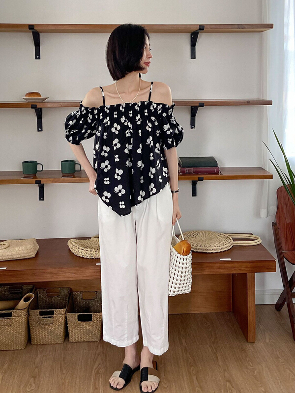 [secondtime] pure sexy off shoulder suspender shirt 5260\xj