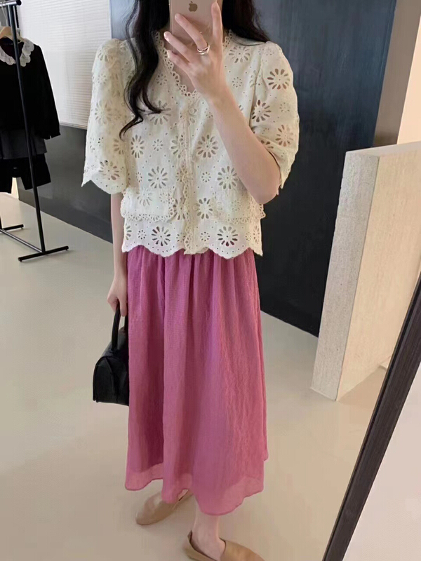 【RS 】 鬆緊高腰顯瘦半身裙  RS1559#  XYY