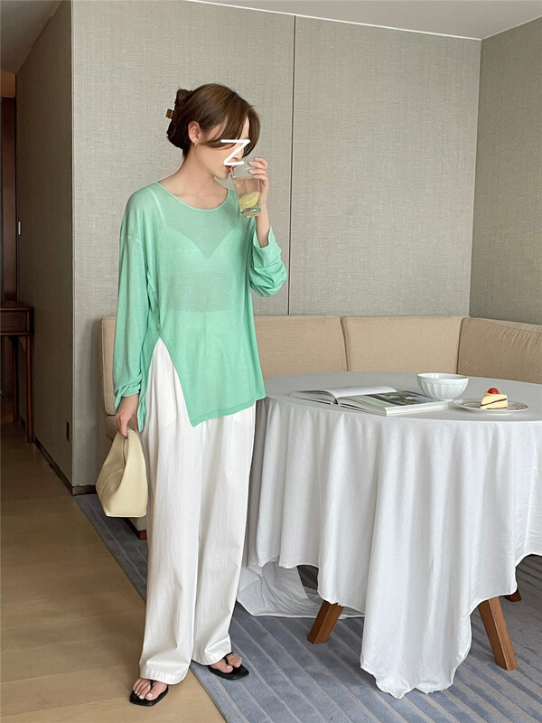 [feeding] simple solid color versatile sunscreen shirt 7892-h5\zxx