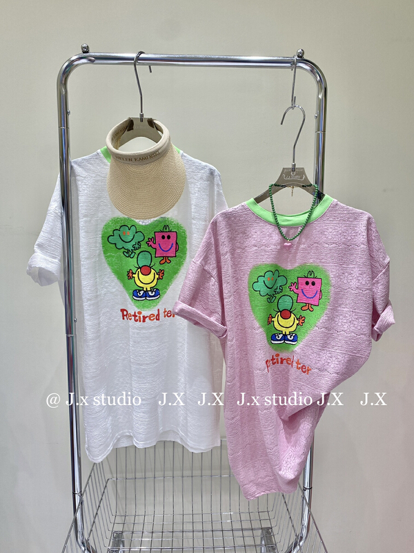 [JX] breathable fashion contrast short sleeve T-shirt 1535\wtt