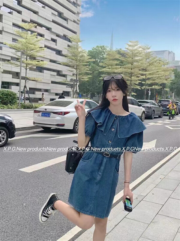 [x.p.g] Korean fashion versatile dress (with belt) 21111\hjy